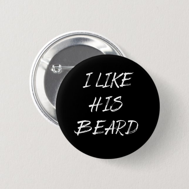 Badge Rond 5 Cm j'aime sa barbe (Devant & derrière)