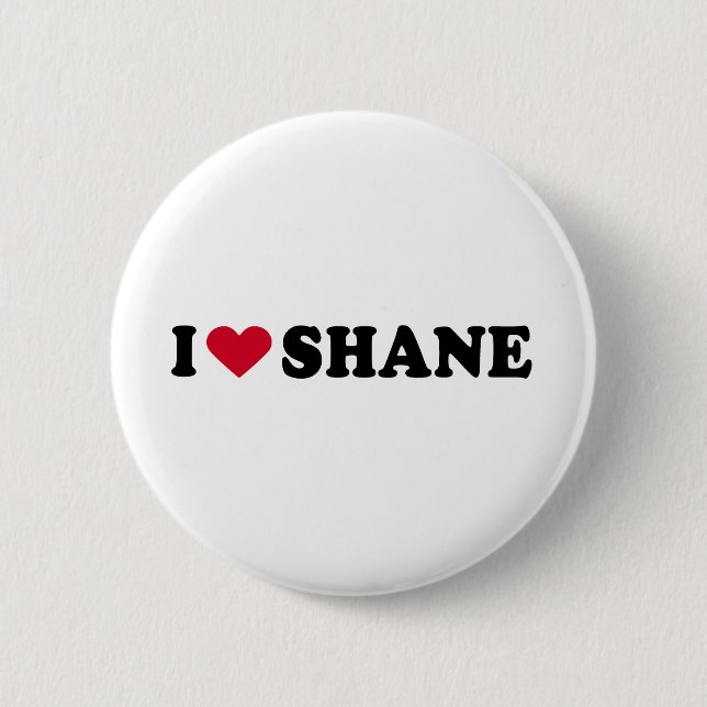 BADGE ROND 5 CM J'AIME SHANE (Devant)