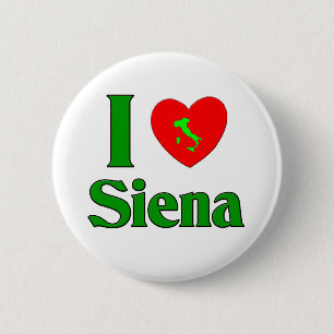 Badge Rond 5 Cm J'aime Sienne Italie