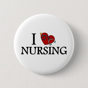 Badge Rond 5 Cm J'aime soigner