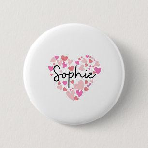 Badge Rond 5 Cm J'aime Sophie