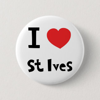 Badge Rond 5 Cm J'aime St Ives