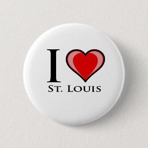 Badge Rond 5 Cm J'aime St Louis
