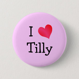 Badge Rond 5 Cm J'aime Tilly