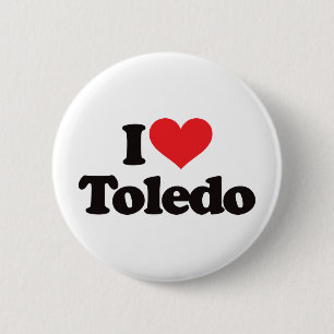 Badge Rond 5 Cm J'aime Toledo