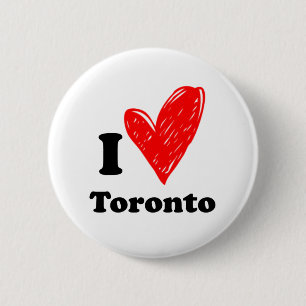 Badge Rond 5 Cm J'aime Toronto