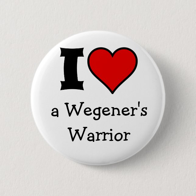 Badge Rond 5 Cm J'aime un bouton de Wegener (Devant)