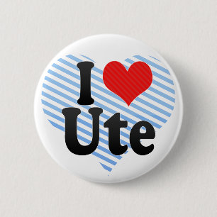 Badge Rond 5 Cm J'aime Ute