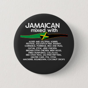 Badge Rond 5 Cm Jamaican Mixed With Jamaica Proud