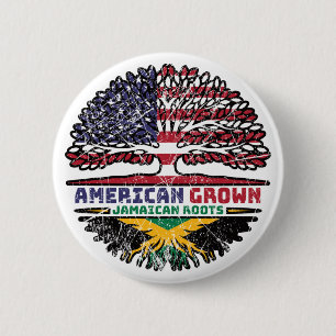 Badge Rond 5 Cm Jamaïque Jamaïque États-Unis États-Unis États-Unis