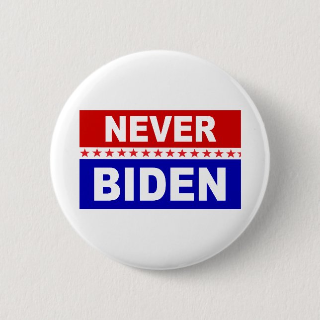 Badge Rond 5 Cm Jamais Biden (Devant)