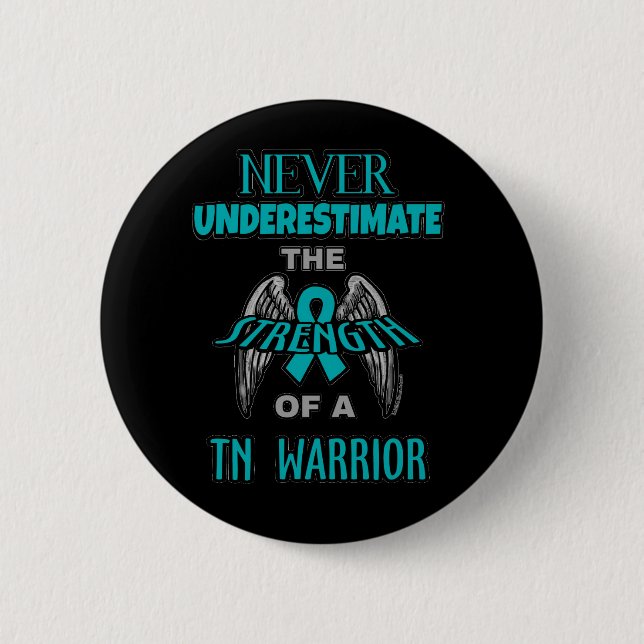Badge Rond 5 Cm Jamais...TN Warrior (Devant)