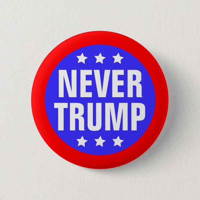 Badge Rond 5 Cm JAMAIS TRUMP Pour Président 2016 (Devant)