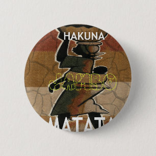 Badge Rond 5 Cm Jambo Habari Hakuna Matata.