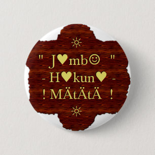 Badge Rond 5 Cm Jambo Hakuna Matata : Art africain Imprimer/Graphi