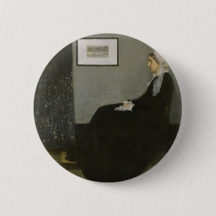 Badge Rond 5 Cm James Abbott Whistler - La mère de Whistler