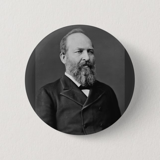 Badge Rond 5 Cm James Garfield 20 (Devant)