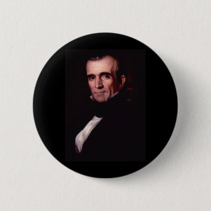 Badge Rond 5 Cm James K. 11e président des États-Unis d'Amériqu