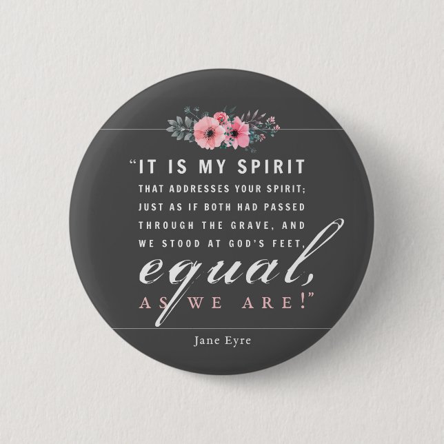 Badge Rond 5 Cm Jane Eyre - Comme Nous Sommes - Noir (Devant)