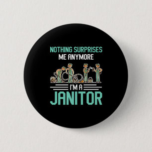 Badge Rond 5 Cm Janitors Janitor Cleaners Service Cleaners Cadeau