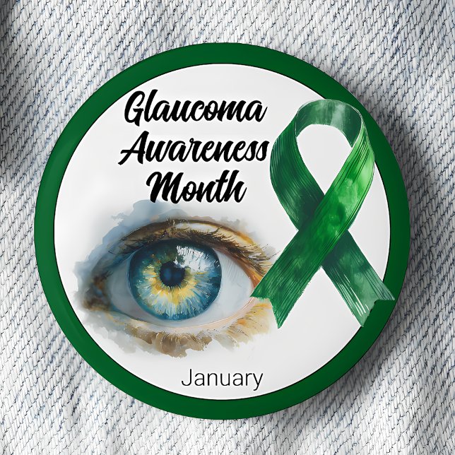 Badge Rond 5 Cm January Glaucoma Eye Awareness Month (Créateur téléchargé)
