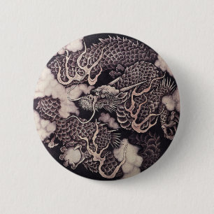 BADGE ROND 5 CM JAPAN DRAGON