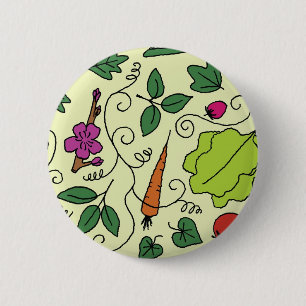 Badge Rond 5 Cm Jardin coloré