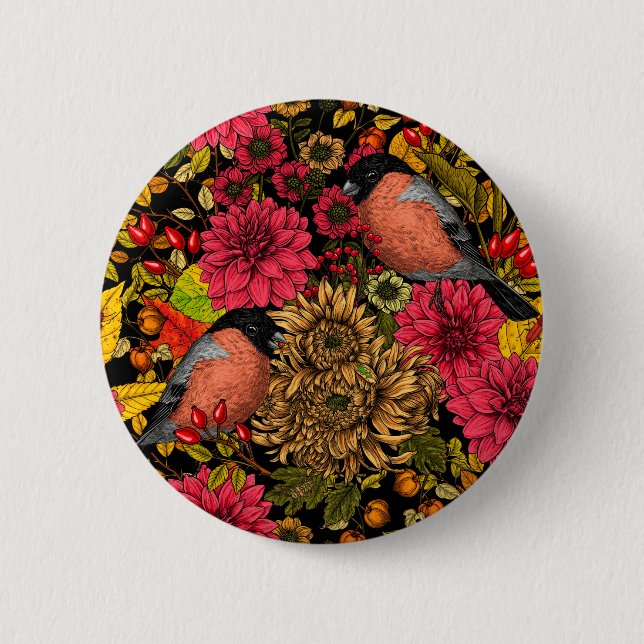 Badge Rond 5 Cm Jardin d'automne 2 (Devant)