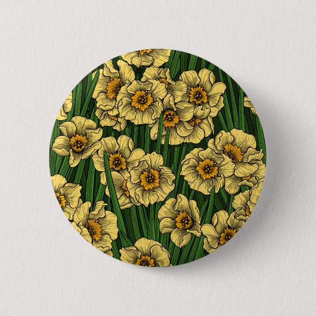 Badge Rond 5 Cm Jardin de la jonquille (Devant)