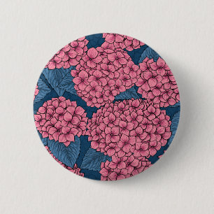 Badge Rond 5 Cm Jardin d'Hydrangea
