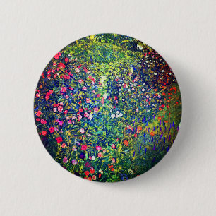 Badge Rond 5 Cm Jardin italien Gustav Klimt