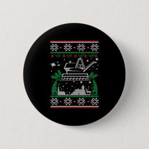 Badge Rond 5 Cm Jardin Noël