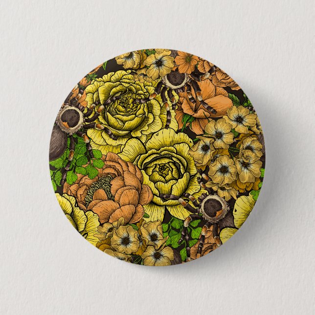 Badge Rond 5 Cm Jardin Tarantula 1 (Devant)
