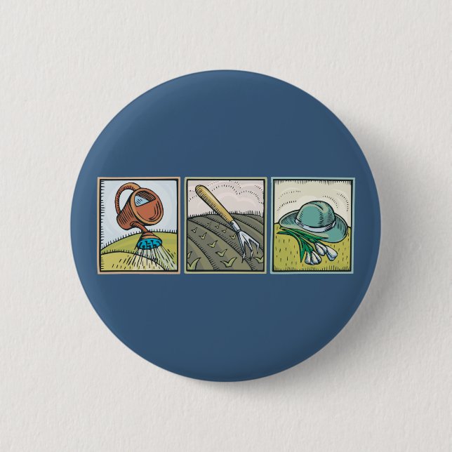 Badge Rond 5 Cm Jardinage (Devant)