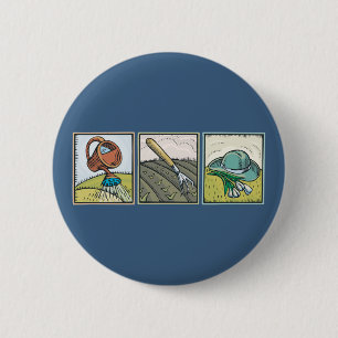 Badge Rond 5 Cm Jardinage