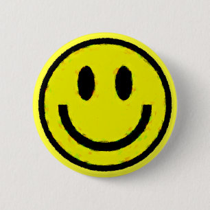 BADGE ROND 5 CM JAUNE