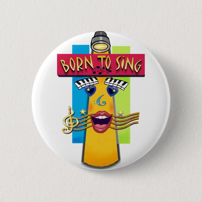 Badge Rond 5 Cm jaune (Devant)