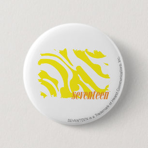 Badge Rond 5 Cm Jaune 2 de zèbre