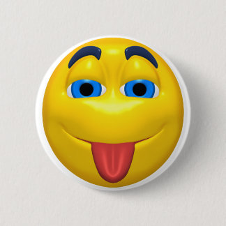 Badge Rond 5 Cm Jaune collant Tounge