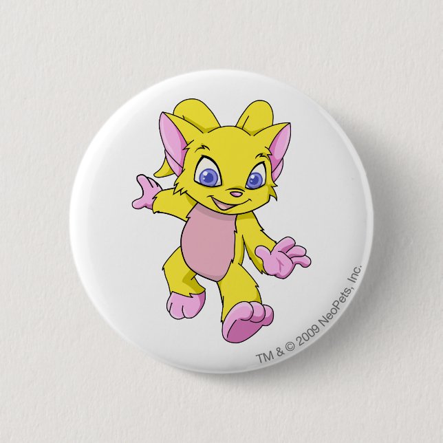 Badge Rond 5 Cm Jaune d'Acara (Devant)