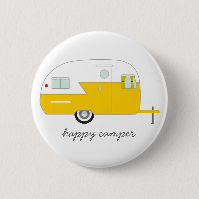 Badge Rond 5 Cm Jaune de bouton de profondément satisfait (Devant)