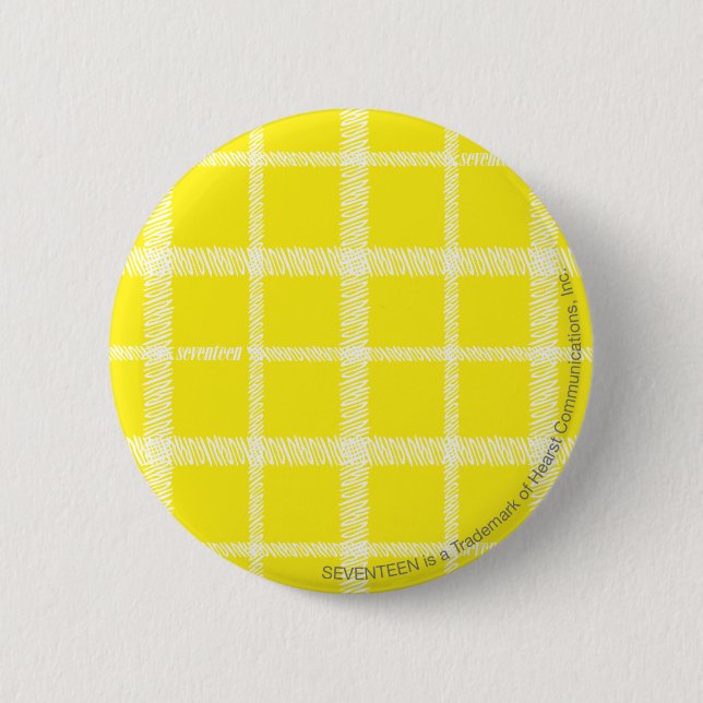 Badge Rond 5 Cm Jaune de plaid (Devant)