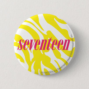 Badge Rond 5 Cm Jaune de zèbre