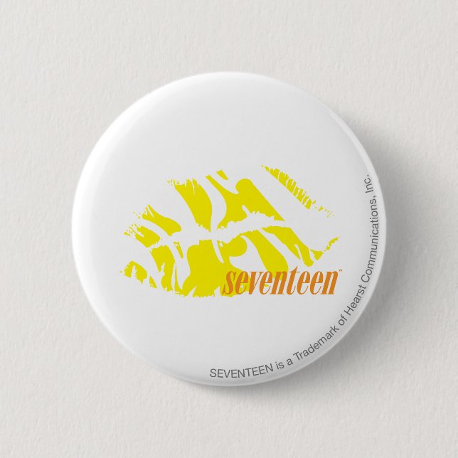 Badge Rond 5 Cm Jaune de zèbre (Devant)