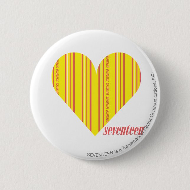 Badge Rond 5 Cm Jaune mince 3 de rayures (Devant)