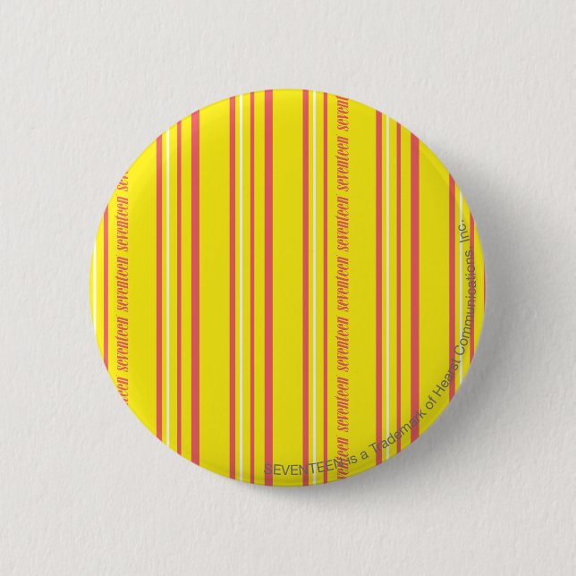 Badge Rond 5 Cm Jaune mince de rayures (Devant)