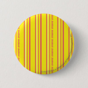 Badge Rond 5 Cm Jaune mince de rayures