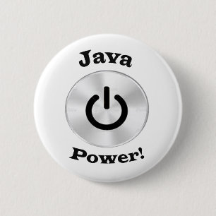 Badge Rond 5 Cm JavaPower-BlackLetters