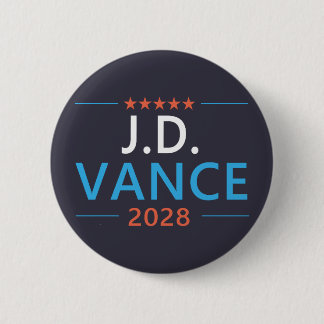 Badge Rond 5 Cm JD Vance 2028 Républicain Patriotique