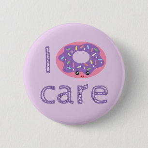 Badge Rond 5 Cm Je beigne soins kawaii mignon drôle doughnut pun h